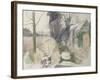 Mill Buildings, Boxted, Essex, 1969 (W/C with Pen)-John Northcote Nash-Framed Giclee Print