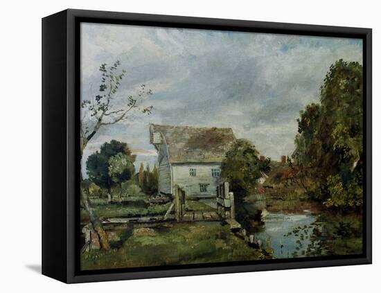 Mill by the River Stour, c.1820-John Constable-Framed Stretched Canvas