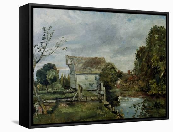 Mill by the River Stour, c.1820-John Constable-Framed Stretched Canvas