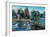 Mill-Dam-Currier & Ives-Framed Art Print