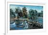 Mill-Dam-Currier & Ives-Framed Premium Giclee Print