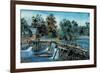 Mill-Dam-Currier & Ives-Framed Premium Giclee Print