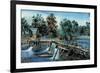 Mill-Dam-Currier & Ives-Framed Art Print