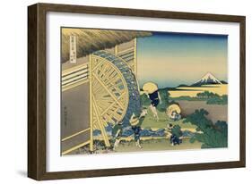 Mill Facing Mount Fuji-Katsushika Hokusai-Framed Art Print