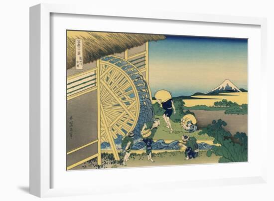 Mill Facing Mount Fuji-Katsushika Hokusai-Framed Art Print