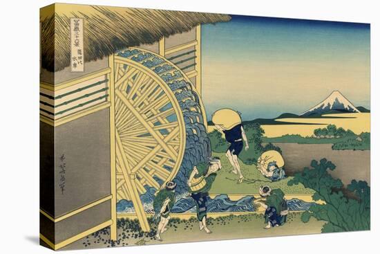 Mill Facing Mount Fuji-Katsushika Hokusai-Stretched Canvas