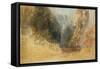 Mill Gill Fall, near Askrigg, Wensleydale-Joseph Mallord William Turner-Framed Stretched Canvas