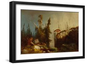 Mill house, 1850-Peter Nicolai Arbo-Framed Giclee Print