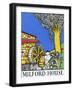Mill House and Watermill Running in a Stream-null-Framed Art Print