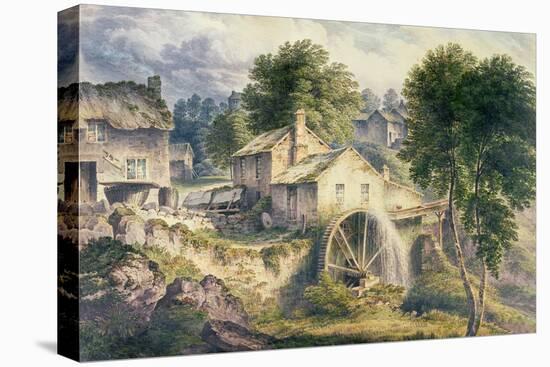 Mill in Bonsall Dale, Derbyshire-John Glover-Stretched Canvas