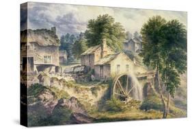 Mill in Bonsall Dale, Derbyshire-John Glover-Stretched Canvas