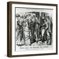 Mill's Logic: Or, Franchise for Females, Cartoon from Punch, London, 30 March 1867-John Tenniel-Framed Giclee Print