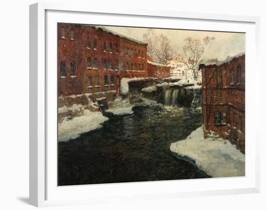 Mill Scene, C.1885-90-Fritz Thaulow-Framed Giclee Print