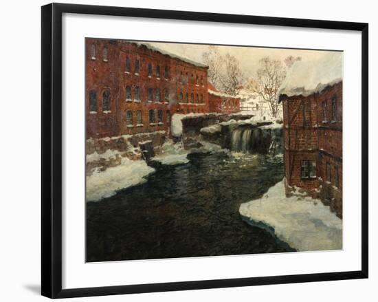 Mill Scene, C.1885-90-Fritz Thaulow-Framed Giclee Print