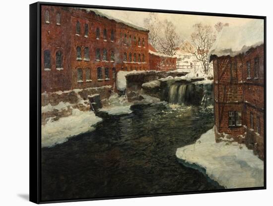 Mill Scene, C.1885-90-Fritz Thaulow-Framed Stretched Canvas