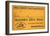 Mill Ticket From Hagner's Drug Mills-null-Framed Art Print