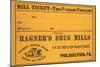 Mill Ticket From Hagner's Drug Mills-null-Mounted Art Print