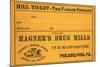 Mill Ticket From Hagner's Drug Mills-null-Mounted Art Print