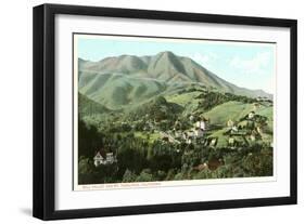 Mill Valley and Mt. Tamalpais, California-null-Framed Art Print