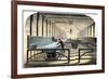 Mill Worker Tending Mule-Spinners, an Industrial Textile Machine, c.1800-null-Framed Giclee Print