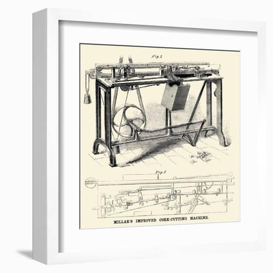 Millar's Improved Cork Cutting Machine-null-Framed Art Print