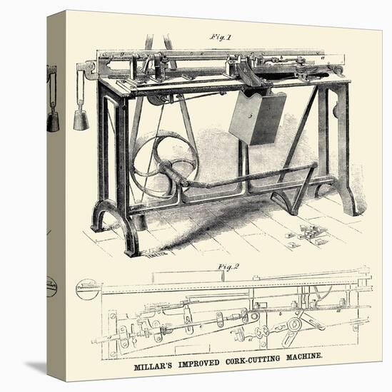 Millar's Improved Cork Cutting Machine-null-Stretched Canvas