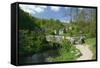 Milldale, Dovedale, Derbyshire-Peter Thompson-Framed Stretched Canvas