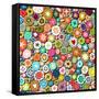 Millefiori-Sharon Turner-Framed Stretched Canvas