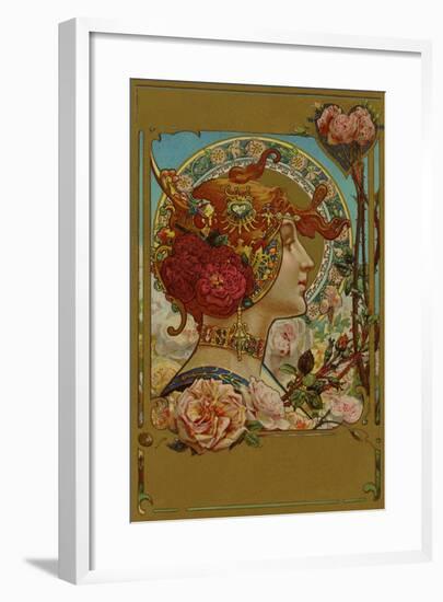 Millefleurs Illustration-null-Framed Giclee Print