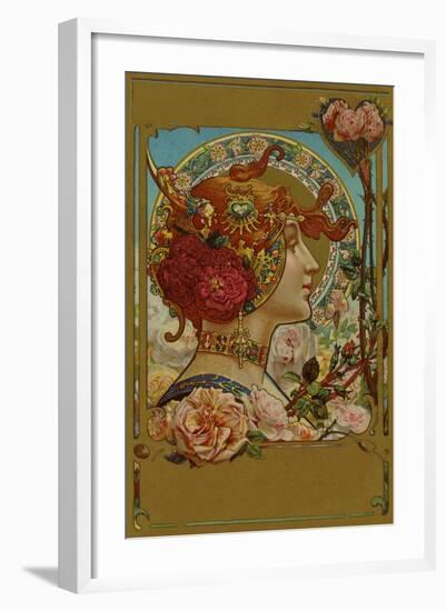 Millefleurs Illustration-null-Framed Giclee Print