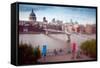 Millenium Bridge London-Felipe Rodriguez-Framed Stretched Canvas