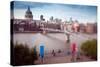 Millenium Bridge London-Felipe Rodriguez-Stretched Canvas