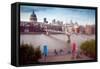 Millenium Bridge London-Felipe Rodriguez-Framed Stretched Canvas