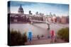 Millenium Bridge London-Felipe Rodriguez-Stretched Canvas