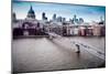 Millenium Bridge over the Thames and St Paul Cathedral on the Background, London-Felipe Rodriguez-Mounted Photographic Print