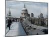 Millenium Bridge, Southbank, Southwark, and the Dome of St Pauls Cathedral-Richard Bryant-Mounted Photographic Print