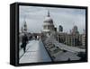 Millenium Bridge, Southbank, Southwark, and the Dome of St Pauls Cathedral-Richard Bryant-Framed Stretched Canvas