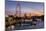 Millenium Wheel (London Eye) with Big Ben on the skyline beyond at sunset, London, England, United -Charles Bowman-Mounted Photographic Print