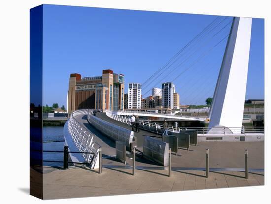 Millennium Bridge and Baltic Art Gallery, Gateshead, Tyne and Wear-Peter Thompson-Stretched Canvas