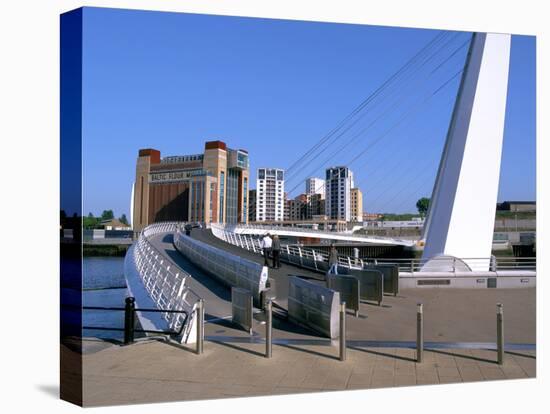 Millennium Bridge and Baltic Art Gallery, Gateshead, Tyne and Wear-Peter Thompson-Stretched Canvas