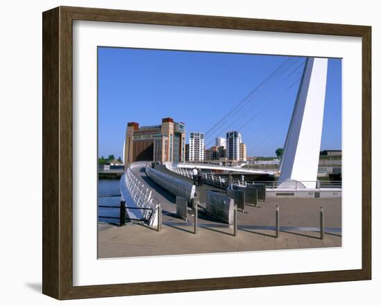 Millennium Bridge and Baltic Art Gallery, Gateshead, Tyne and Wear-Peter Thompson-Framed Photographic Print