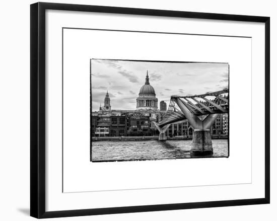 Millennium Bridge and St. Paul's Cathedral - City of London - UK - England - United Kingdom-Philippe Hugonnard-Framed Photographic Print