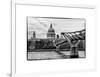 Millennium Bridge and St. Paul's Cathedral - City of London - UK - England - United Kingdom-Philippe Hugonnard-Framed Photographic Print