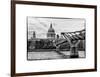 Millennium Bridge and St. Paul's Cathedral - City of London - UK - England - United Kingdom-Philippe Hugonnard-Framed Photographic Print