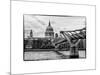 Millennium Bridge and St. Paul's Cathedral - City of London - UK - England - United Kingdom-Philippe Hugonnard-Mounted Photographic Print