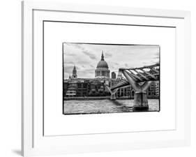 Millennium Bridge and St. Paul's Cathedral - City of London - UK - England - United Kingdom-Philippe Hugonnard-Framed Photographic Print