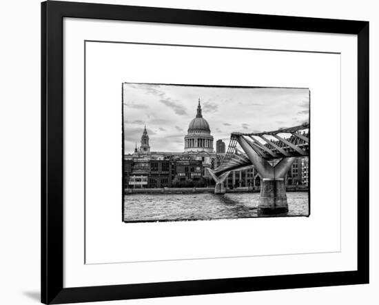 Millennium Bridge and St. Paul's Cathedral - City of London - UK - England - United Kingdom-Philippe Hugonnard-Framed Photographic Print