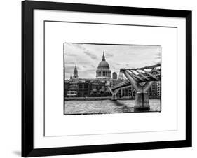 Millennium Bridge and St. Paul's Cathedral - City of London - UK - England - United Kingdom-Philippe Hugonnard-Framed Photographic Print