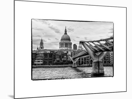 Millennium Bridge and St. Paul's Cathedral - City of London - UK - England - United Kingdom-Philippe Hugonnard-Mounted Photographic Print