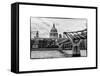 Millennium Bridge and St. Paul's Cathedral - City of London - UK - England - United Kingdom-Philippe Hugonnard-Framed Stretched Canvas